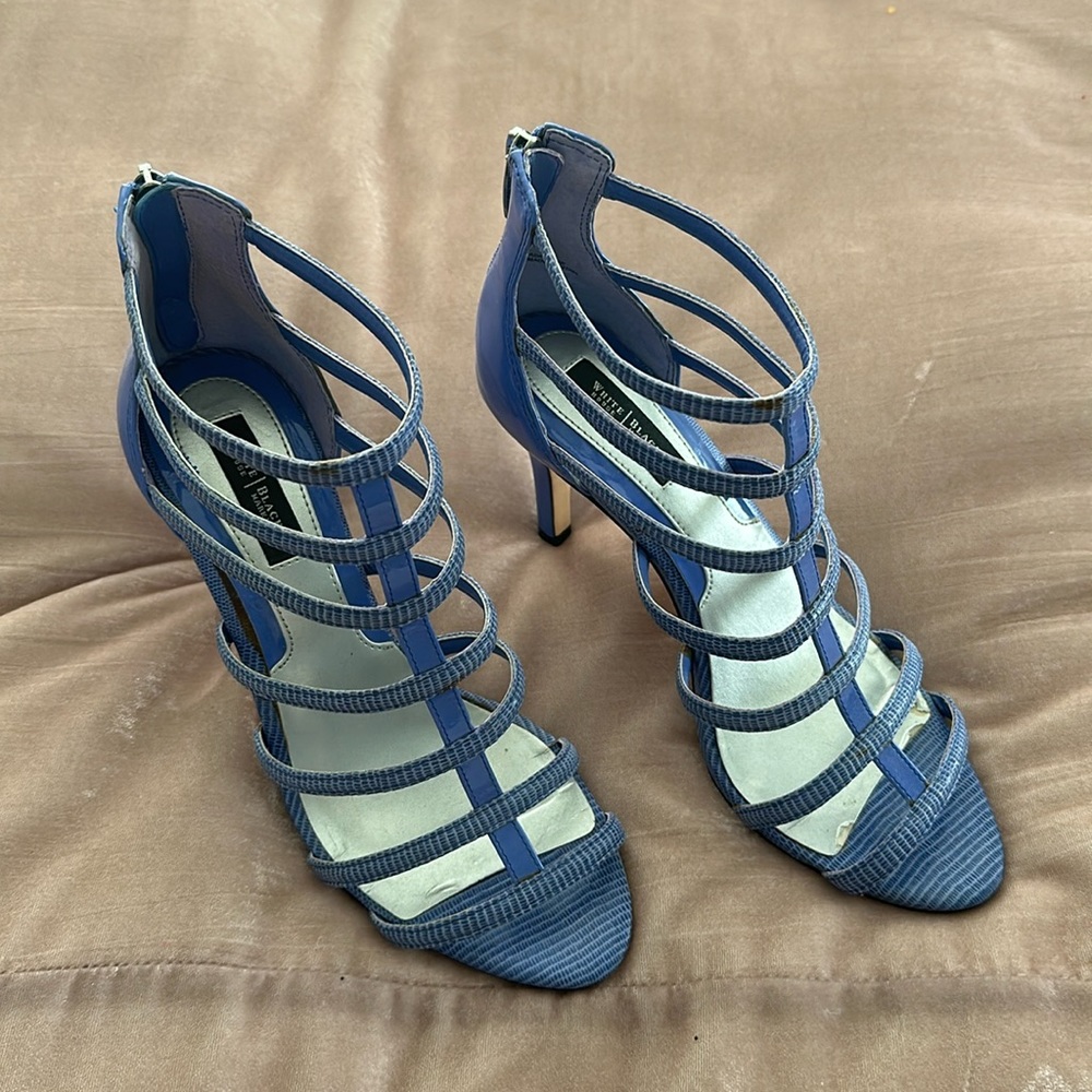White House Black Market periwinkle heels